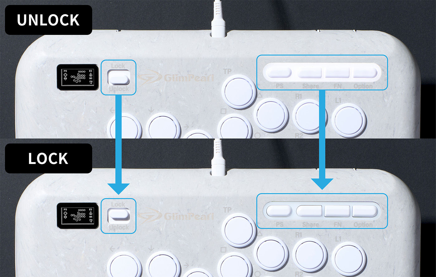 ボタンロック機能のイメージ